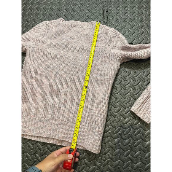 J CREW Handknit Popcorn Sweater Size XS Pink lambswool #30001 Womens Warm - Picture 6 of 9